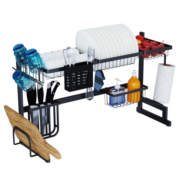 TOOLKISS Stainless Steel Over the Sink Dish Rack & Reviews Wayfair